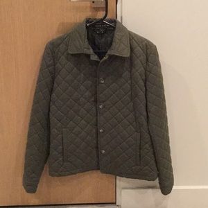 Green quilted jacket